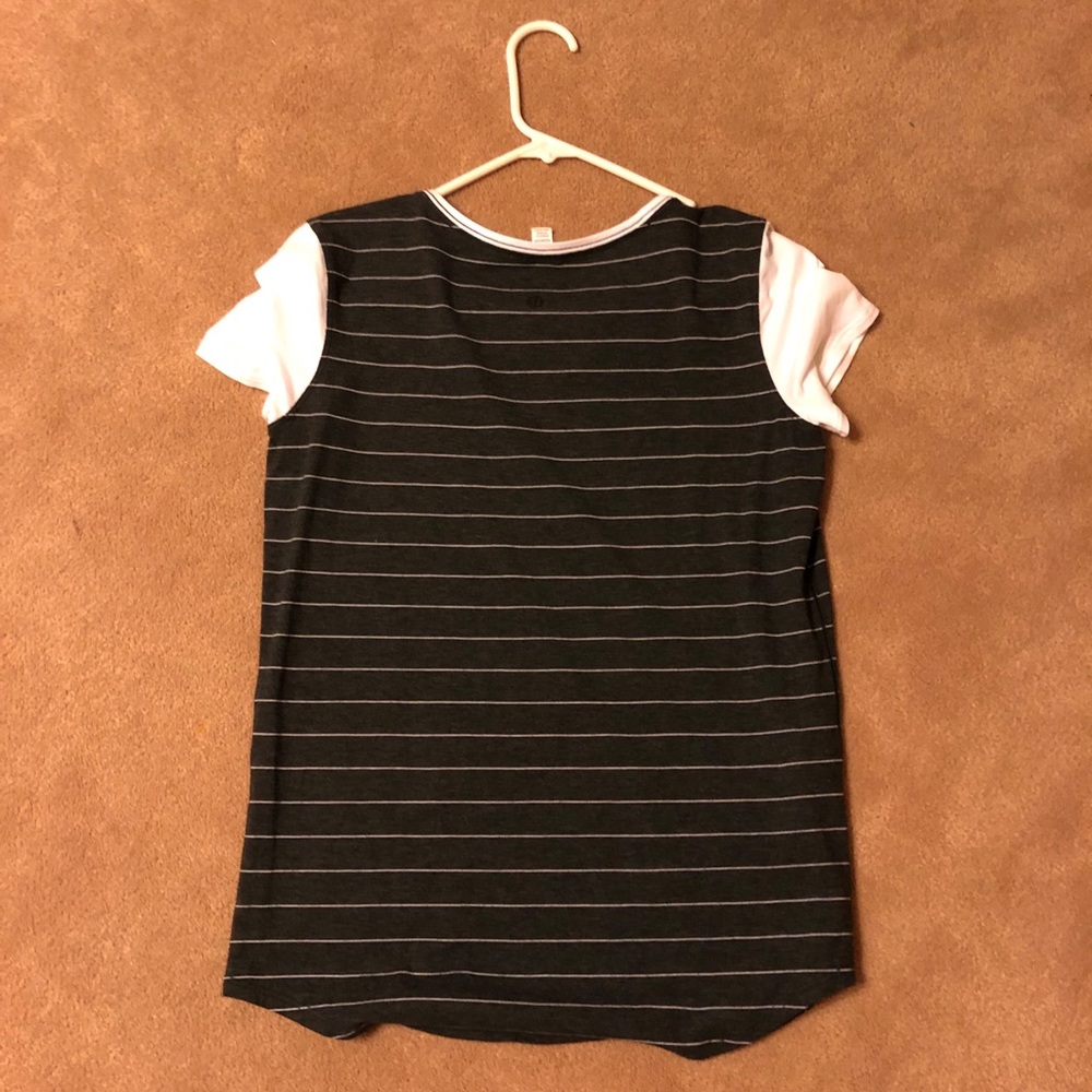 NWT Lululemon Love Crew - Gray and white striped - Picture 3 of 6